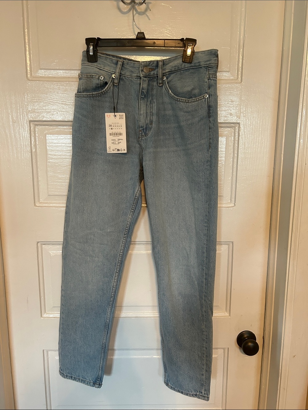 Zara Light Blue Men's Straight-Leg Jeans